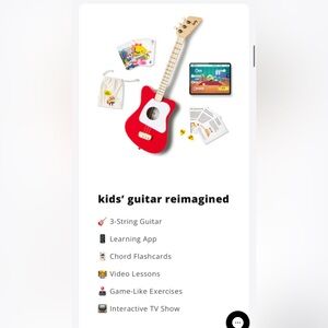 NEW Loog Mini 3 String Acoustic
Kids Guitar Black Model for beginners